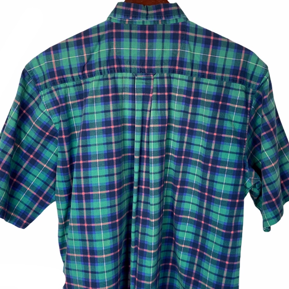 Vintage Ivy Crew Shirt Preppy Plaid Button Down Shirt Green - Picture 5 of 12